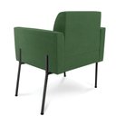 Ver imagem 2 de Poltrona Pé de Ferro Preto para Sala Elisa Suede - D'Rossi Cor Verde