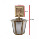 Ver imagem 3 de Arandela Colonial Sextavado de Parede L1B Cor Ouro Velho