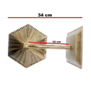 Ver imagem 2 de Arandela Colonial Sextavado de Parede L1B Cor Ouro Velho