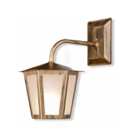 Arandela Colonial Sextavado de Parede L1B Cor Ouro Velho