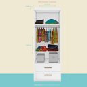 Ver imagem 2 de Guarda-Roupa Infantil Chiara 2 Portas Branco - Phoenix