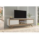 Ver imagem 1 de Rack Channel P/ Tv até 65 Polegadas Nature/off White Fabri Móveis