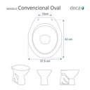 Ver imagem 3 de Acento Sanitário Almofadado Convencional Oval Branco para Vaso Deca