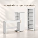 Ver imagem 5 de Kit Escritório Roma Escrivaninha com 1 Porta e Estante Livreiro Espresso Móveis