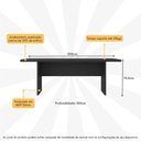 Ver imagem 5 de Mesa de Escritório 200cm para Reunião com Tampo 30mm Multimóveis Cr25281 Preto