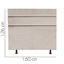 Ver imagem 3 de Cabeceira Estofada Argentina 160cm Queen Size Para Cama Box Quarto Corino Bege - Gat Magazine