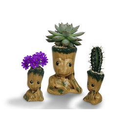 VASO CACHEPOT GROOT KIT 3UN CERÂMICA ENFEITE E DECORAÇÃO - 1