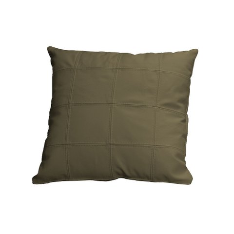 Almofada Decorativa de Couro Legítimo 45x45cm Bella Fendi - Mozzelar