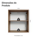 Ver imagem 2 de Armário Aéreo 60 Cm 1 Porta Rustic/crema Vik Madesa