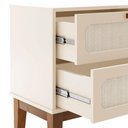Ver imagem 5 de Mesa de Cabeceira Mdf Decorativa 2 Gavetas Vintage 60 Cm Santorini Off White