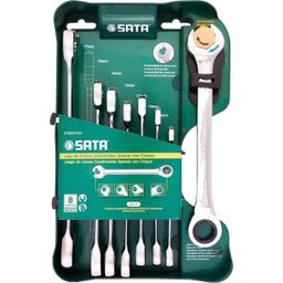 Jogo Chave Combinada Speedy com Catraca 8 a 19mm 8 Pçs Sata - 1