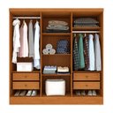 Ver imagem 3 de Guarda-roupa Casal Bariloche 6 Portas 4 Gavetas Cinamomo - Tcil Móveis
