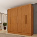 Ver imagem 1 de Guarda-roupa Casal Bariloche 6 Portas 4 Gavetas Cinamomo - Tcil Móveis