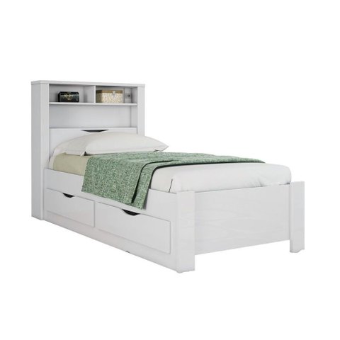 Cama Solteiro Invicta C/ 2 Gavetas Branco - Santos Andirá