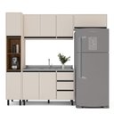 Ver imagem 3 de Armário de Cozinha Modulada Completa 4 Peças 236,8cm sem Tampo 250030 Koya Politorno Móveis