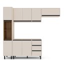 Ver imagem 4 de Armário de Cozinha Modulada Completa 4 Peças 236,8cm sem Tampo 250030 Koya Politorno Móveis