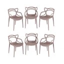 Ver imagem 2 de Kit 6 Cadeiras Allegra Fendi em Pp para Sala de Estar Cozinha Área Externa Restaurante Ecomhome