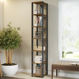 Estante para Livros 6 Prateleiras Carvalho Dakar/Cinza Vulcano 6100 - Soluzione - 1