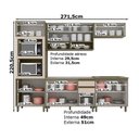 Ver imagem 6 de Cozinha Completa Connect (2 Aéreos, 2 Balcões, 1 Paneleiro, 1 Complemento) 6pçs Duna/cristal -
