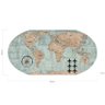 PAINEL MURAL MAGNETICO EM ACO DECORATIVO VIAGEM MAPA MUNDI COM IMA 43X85CM - 4