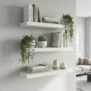 Ver imagem 6 de Kit 2 Prateleira 60cm X 20cm Mdp Suporte Invisível Branco