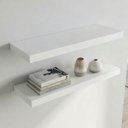 Ver imagem 3 de Kit 2 Prateleira 60cm X 20cm Mdp Suporte Invisível Branco