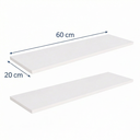 Ver mais imagens de Kit 2 Prateleira 60cm X 20cm Mdp Suporte Invisível Branco