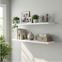 Ver imagem 1 de Kit 2 Prateleira 60cm X 20cm Mdp Suporte Invisível Branco