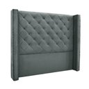 Ver imagem 1 de Cabeceira Cama Box Queen 160cm e Recamier Vicenza Veludo Cinza S04 - D'Rossi
