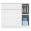 Ver imagem 2 de Cômoda Infantil 1 Porta e 4 Gavetas Branca_phoenix Baby