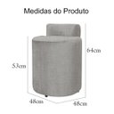 Ver imagem 4 de Puff Banquetas Athena Decorativa Linho