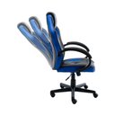 Ver imagem 7 de Cadeira Gamer Reclinável Giratória Quest Fratini Poliuretano (pu) Preto e Azul Base Rodízio