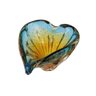 Porta Objetos Coração Grande Murano São Marcos Azul e Âmbar - 1