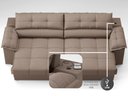 Ver imagem 6 de Sofá com Carregador Usb e Molas no Assento Retrátil Reclinável Mimo 2,00m Velosuede Marrom - Netsofa