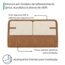 Ver imagem 5 de Cabeceira Casal 140 cm Malu com Frame Boucle Tca 310 Corino Tcs 727 Peer