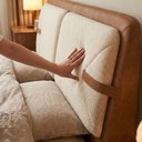 Ver imagem 6 de Cabeceira Casal 140 cm Malu com Frame Boucle Tca 310 Corino Tcs 727 Peer