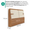 Ver imagem 3 de Cabeceira Casal 140 cm Malu com Frame Boucle Tca 310 Corino Tcs 727 Peer