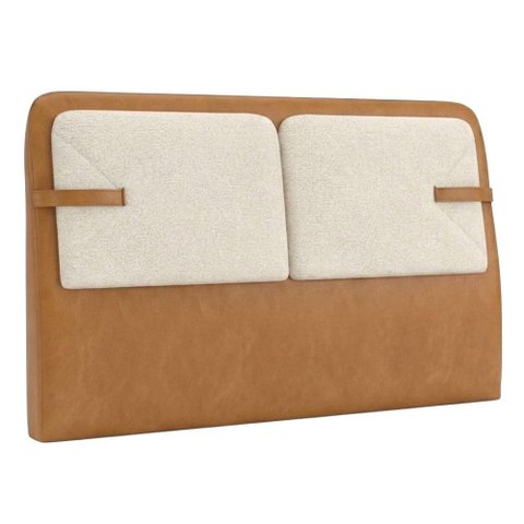 Cabeceira Casal 140 cm Malu com Frame Boucle Tca 310 Corino Tcs 727 Peer