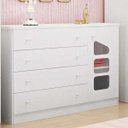 Ver imagem 1 de Cômoda Bebê 4 Gavetas 1 Porta Eloísa Phoenix Baby