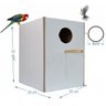 Ninho Calopsita Ring Neck Madeira MDF Vertical 34X20X20cm - 3