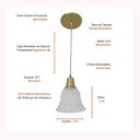 Ver imagem 5 de Luminária Sino Redondo Luxo Sala Quarto Escrtório Elegance:ouro