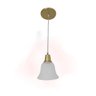 Luminária Sino Redondo Luxo Sala Quarto Escrtório Elegance:ouro - 1