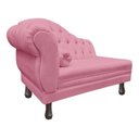Ver imagem 3 de Recamier Divã Sofá 120cm Recepção Sala Larissa Suede:rosa/liso