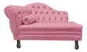 Ver imagem 2 de Recamier Divã Sofá 120cm Recepção Sala Larissa Suede:rosa/liso