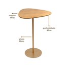 Ver imagem 2 de Mesa Lateral Orgânica Up Tampo Cinamono e Metal Dourado 52 Cm
