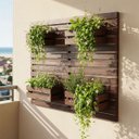 Ver imagem 2 de Floreira Jardim Vertical 100 X 80 Cm Madeira Maciça - Imbuia