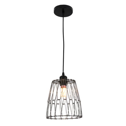 Lustre Pendente Luminaria Decoraçao Ajustavel Rustica Moderna Metal Aramado Sala Mezanino Quarto Ilu