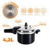 Panela de Pressão Brinox Antiaderente 4,2l Indução Ceramic Life Preto Super 4954/100 - 5
