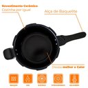 Ver imagem 6 de Panela de Pressão Brinox Antiaderente 4,2l Indução Ceramic Life Preto Super 4954/100
