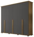 Ver imagem 1 de Guarda-roupa Casal Cinamomo com Grafite Estrela 6 Portas - Rv Móveis